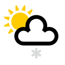 Geblakerde sneeuw in de buurt